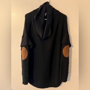 Black turtle neck slouch sweater